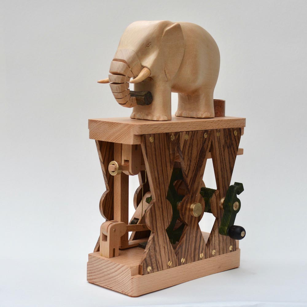 wooden automaton elephant