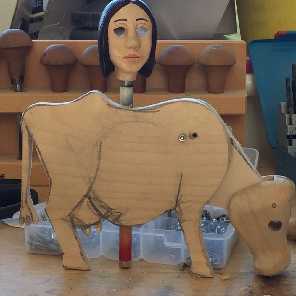 ply mock up cow